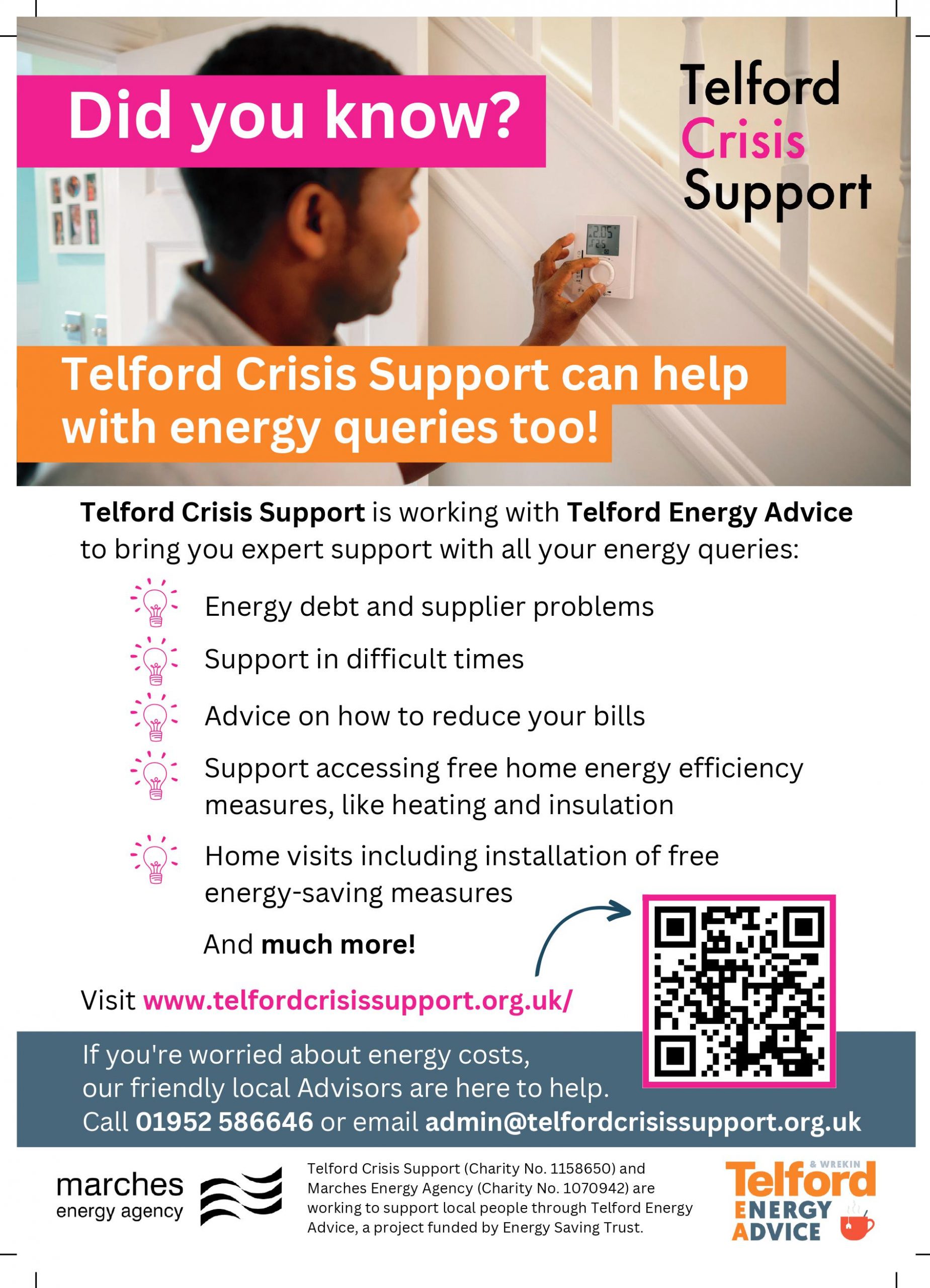 Gas Electricity Help Telford Crisis Support